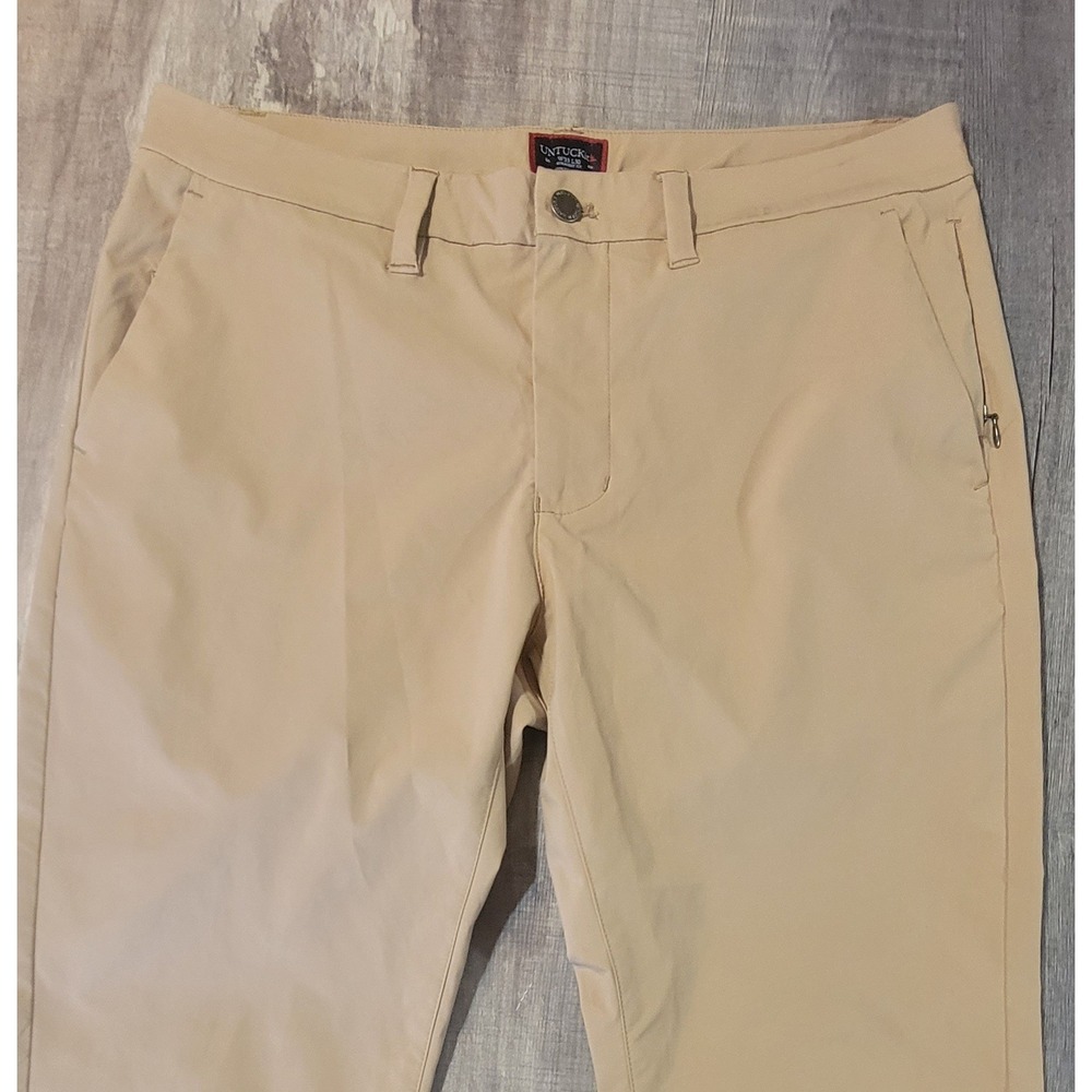 UNTUCKit Chancellor Pant Tan Straight Fit Mens W33 L30 Style 40498